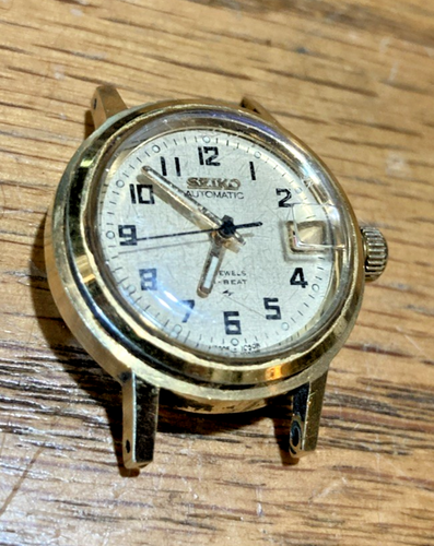 Vintage SEIKO 2205-0219 Ladies Automatic 17 Jewels HI-BEAT Watch 24mm Gold Tone - Picture 2 of 5