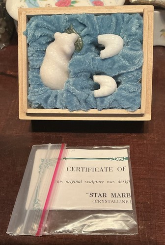 Star Marble Stone Carving, Mom And 2 Cubs - Picture 3 of 4