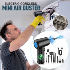 55000RPM Cordless Electric Air Duster Blower nozzles Brush for PC Car Cleaning