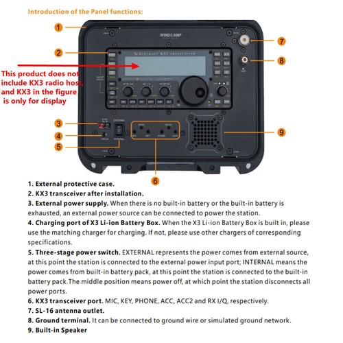 WINDCAMP Safety Box Battery Case Sets for Elecraft KX3 Portable Shortwave Radio - Zdjęcie 6 z 17