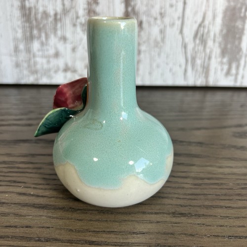 Vintage Knospenvase besetzt Japan geformte Rosenkeramik handbemalt ~ 4 Zoll hoch - Bild 5 von 18