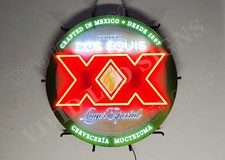 Dos Equis XX Cerveza Cerveza 24"x24" LED vívido lámpara de luz de letrero de neón con atenuador