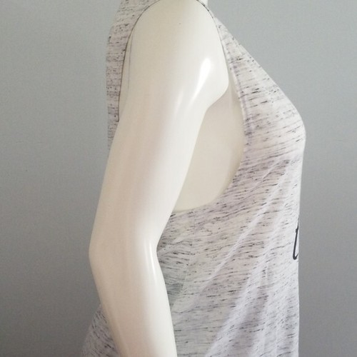 Women's Athletic Tank Top L Bella+Canvas Gym & Tonic Light Gray - Picture 4 of 6