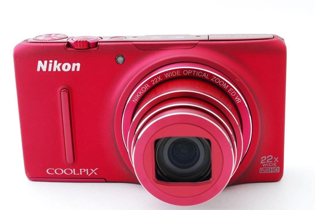 Near Mint ] NIKON COOLPIX S9500 (Velvet Red) 18.1 MP 22x Optical