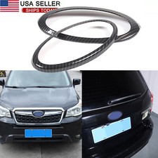 Abs Frontrear Logo Emblem Badge Ring Cover Trim For Subaru Forester 2013-2018