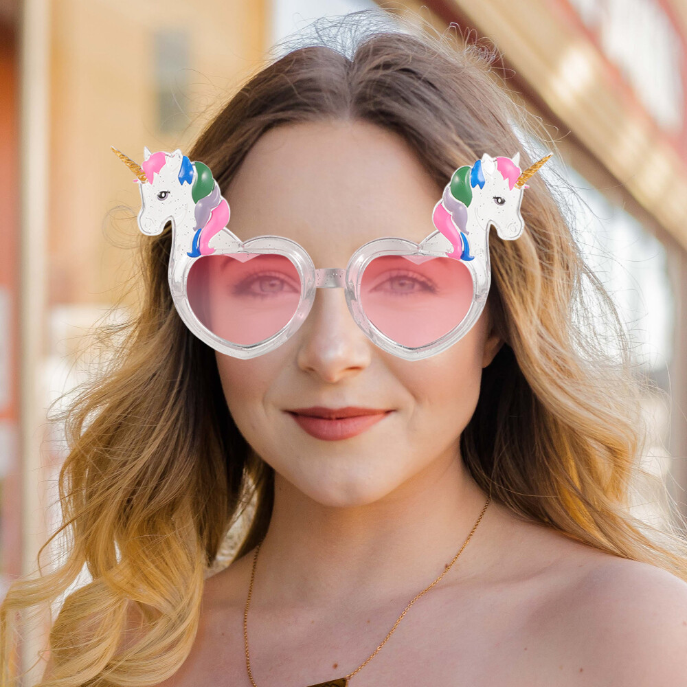 2pcs Glass Prop Heart Face Glasses Retro Heart Sunglasses Festival