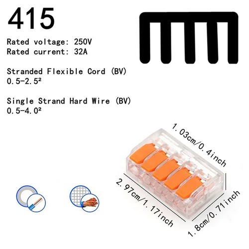 10-75pcs Universal Type Quick Plug-in Terminals,Electrical Equipment Connectors - Picture 5 of 29