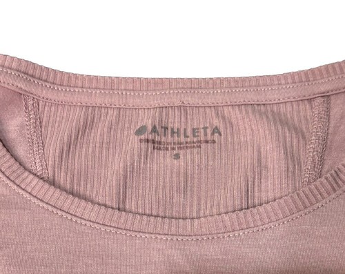 ATHLETA Essence Women’s Small Top Shirt Semi Fit Split Back Long Sleeve Pink - Bild 3 von 11