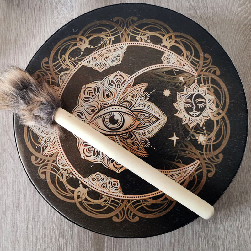 Vegan Shamanic Drum Sound Healing Tool Tambourine Art Musical