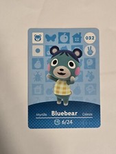 BLUEBEAR 032 Animal Crossing Amiibo Authentic Nintendo Mint Card From Series 1
