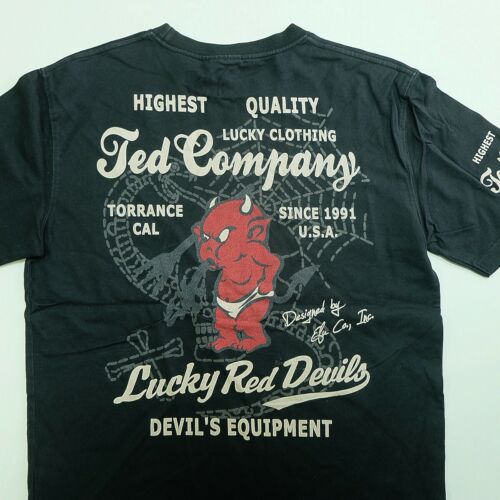 JAPANESE VINTAGE TED COMPANY TEDMAN LUCKY RED DEVIL SNAKE SPIDER WEB PRINT BLACK - Picture 7 of 7