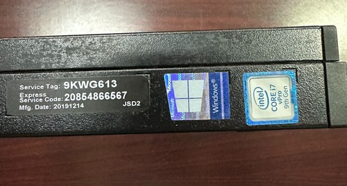 Dell OptiPlex 7070 MFF i7 9th gen 8GB Ram 128GB SSD Tested and working / no OS - Picture 6 of 7