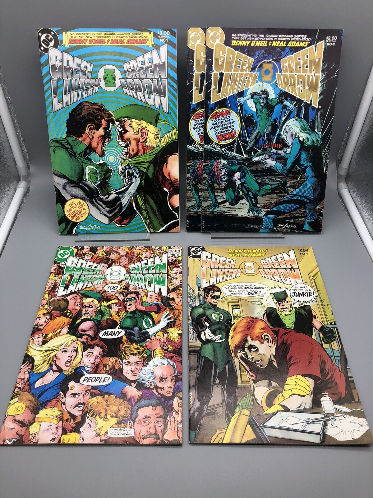 Green Lantern/Green Arrow # 1, 2, 2, 3, 5 (1983) Neal Adams/Denny O’Neil