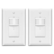 Motion Sensor Switch with Wall Plate, PIR Sensor Light Switch, Occupancy & Vacan
