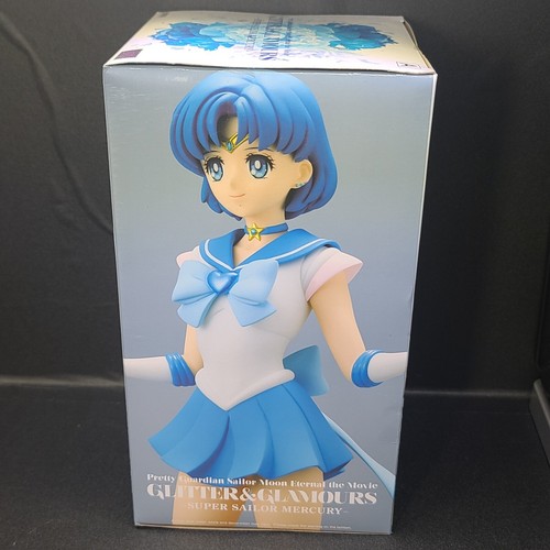 Glitter And Glamour Super Sailor Mercury Bandi Namco Statue New - Picture 2 of 6