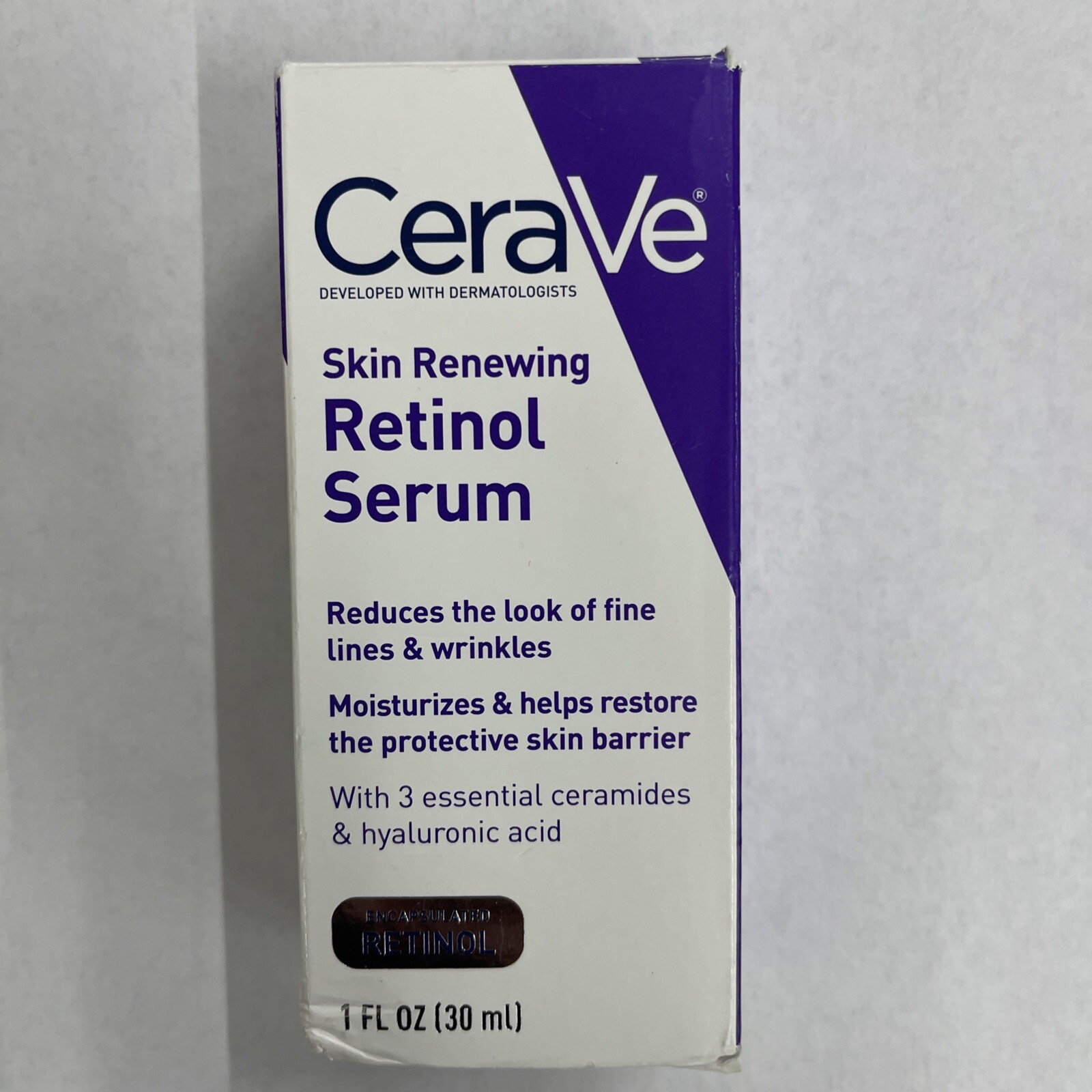 New Open Box Cerave Skin Renewing Retinol Serum 1 fl oz for Enhanced Skin Health