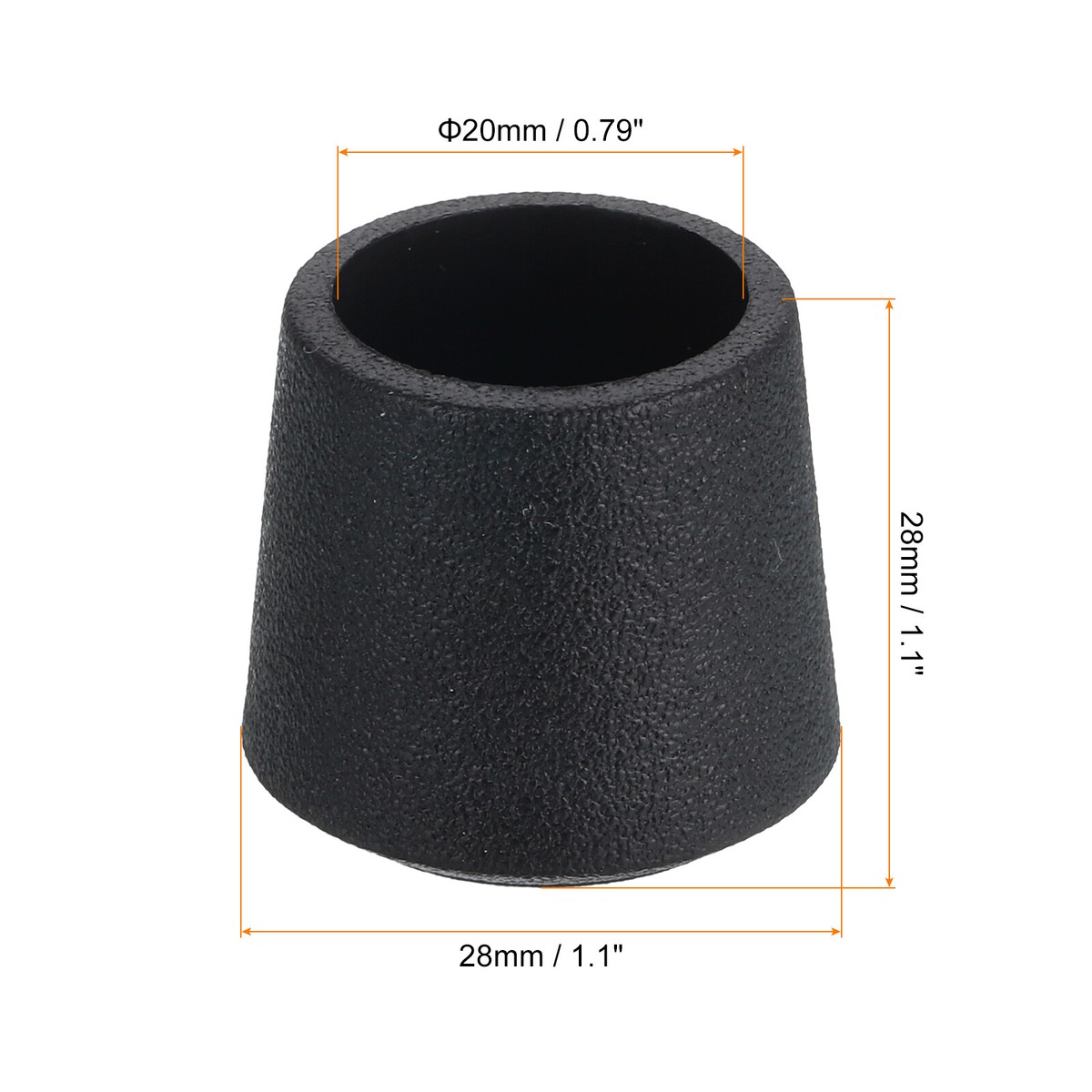 50-Pack Chair Leg Caps - 1 Inch Anti-Slip Rubber Feet Protectors For Furniture