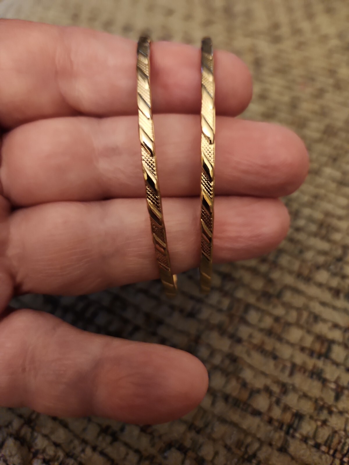 Vintage Silvertone 8 Stackable BOHO Bracelets + G… - image 3