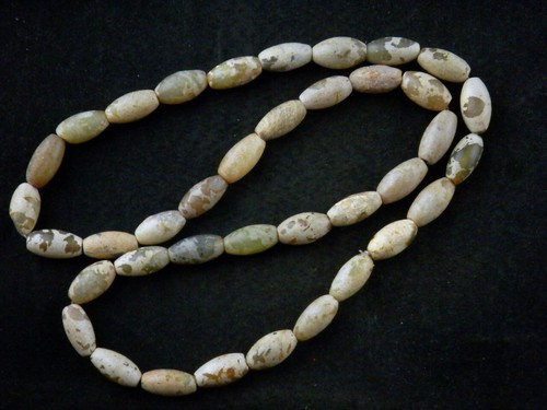 28 Inches Nice Chinese Old Jade Beads Prayer Necklace ZZ101