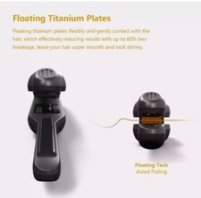 KIPOZI Pencil Flat Iron 0.3" Titanium Small Flat Iron Beard Hair Straightener 3