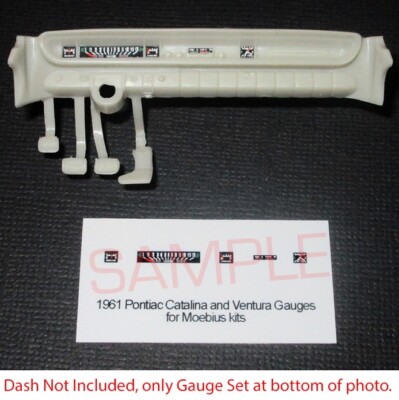 1961 PONTIAC CATALINA & VENTURA GAUGE FACES for 1/25 scale MOEBIUS kits PLS READ