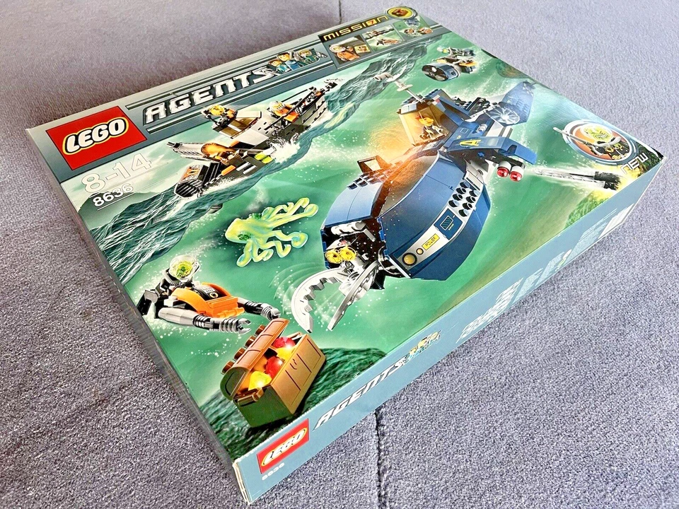 [New] LEGO Agents 8636 Mission 7 Deep Sea Quest GLOW IN DARK OCTOPUS RARE 2008! - Image 3 of 4