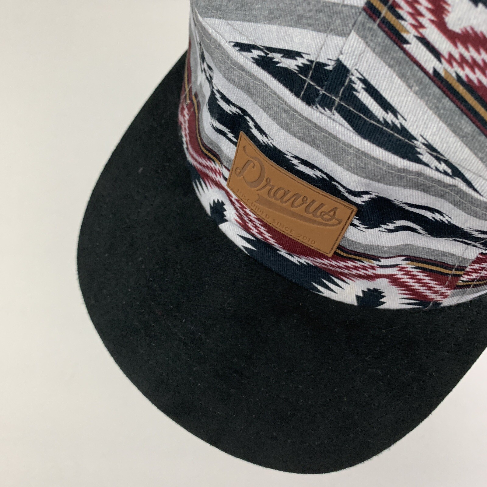 Dravus Patch Hat Aztec Blanket Pattern Script Log… - image 3