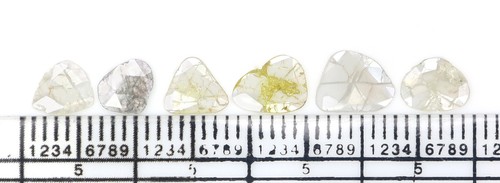 1.29 CT Natural Loose Slice Cut Diamond 6.65 MM Yellow Grey Color Diamond LQ2621 - Picture 8 of 8