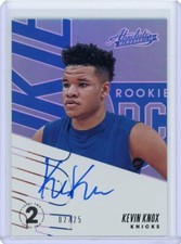 2018/19 Absolute Memorabilia Level Two Foil Rookie Auto Kevin Knox #02/25