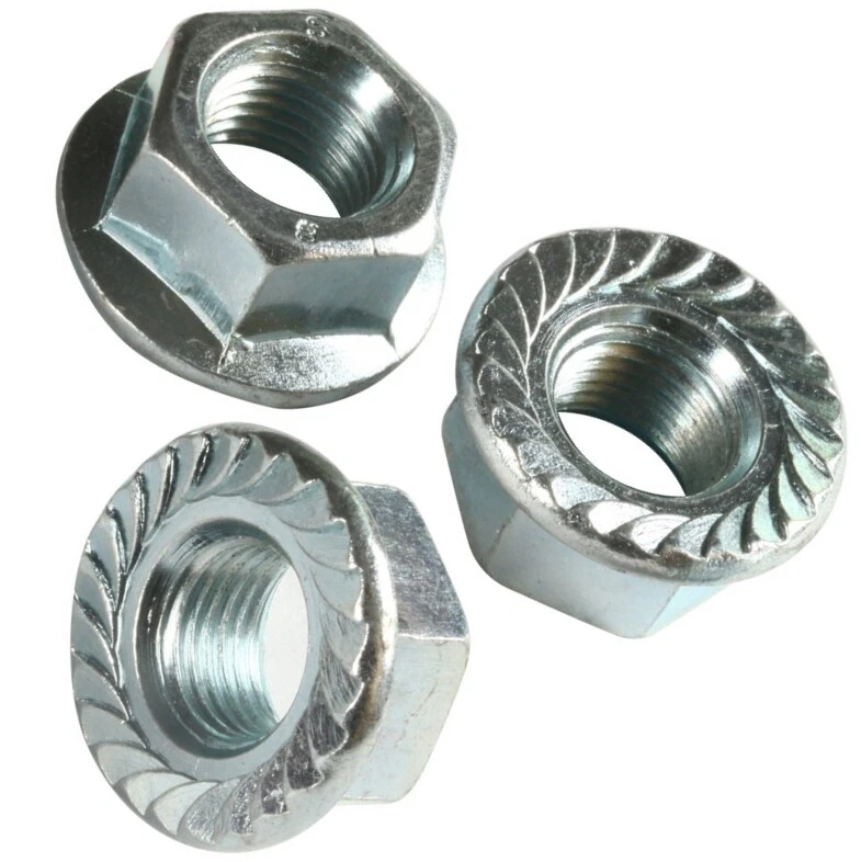 HYFIVE Flanged Nuts Stainless Steel Hex Flange Nut Serrated A2 M3 M4 M5 M6 M8 M10 M12