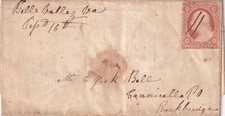 ca. 1853 Bells Valley, Virginia m/s on 3pg ltr to E. Jack Bell at Cannicello VA