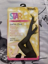 Star Power by Spanx Women's A Ribbed Row Center-Stage Patterned Shaping Tights