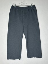 Hanes Black Long Sweatpants Elastic Waist Men's Large