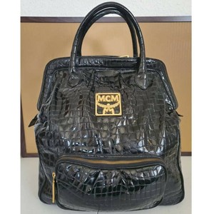 mcm embossed bag