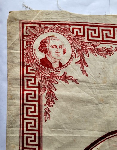 Extinct Antique Historical 1876 World's Fair Presidential Linen Textile Penn USA - Picture 4 of 16