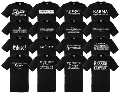Sprüche T-Shirt Fun lustig witzig Karma Alkohol Spruch Text Motiv Shirt Geschenk