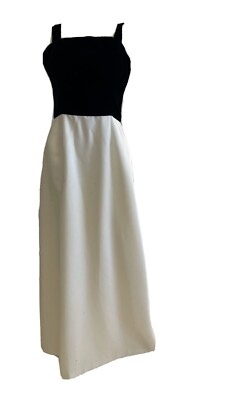 Alex Evenings Women's Maxi Dress Party Gown White BlackAcetate Size 12 |  eBay