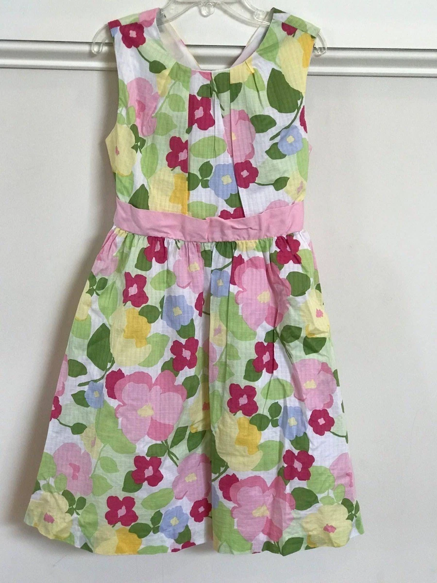Robe D'été Sans Manches Crazy 8 Imprimé Floral Vert - Taille 5 Enfant - Neuf Avec étiquettes