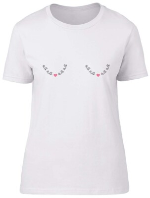 Milk Milk Milk Brüste mit rosa Liebesherzen tailliert Damen Ladies T-Shirt