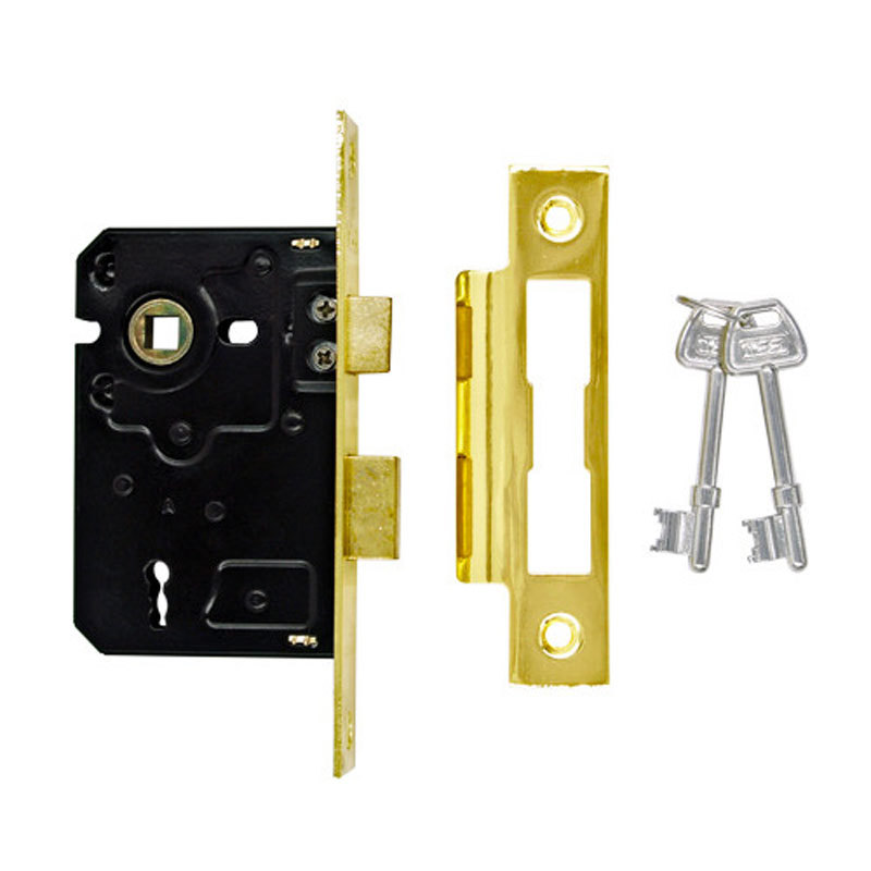 TSS 3 Lever Mortice Sashlock 67mm PB (TSS3LMSL25B)