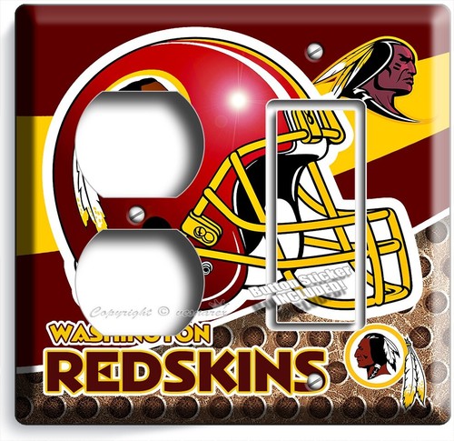 WASHINGTON REDSKINS FOOTBALL TEAM LICHTSCHALTER WANDPLATTEN STECKDOSE SPORTRAUM KUNST - Bild 29 von 34