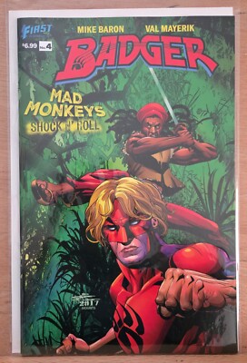 Badger Mad Monkeys Shock N' Roll #4 (2025/1First Comics) Cover by Chris Cross