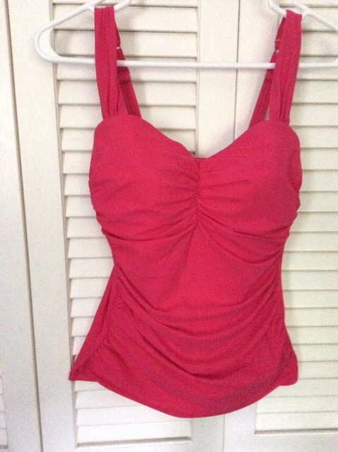 bright pink tankini