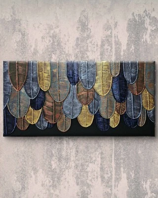 ☆ORIGINAL☆Bild 50x100cm Abstrakte Kunst Strukturbild Acrylbild Handgemalt Unikat - Bild 1 von 4
