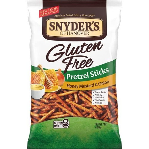 Snyder's Bastoncini di Pretzel Senza Glutine, Senape Miele e Onieon 7 once, Confezione da 2 - Foto 5 di 7