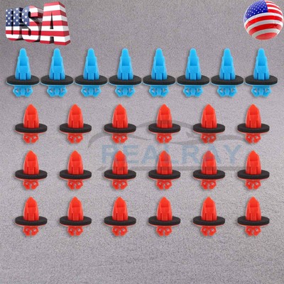 8* Blue 90904-67036 + 18*Red 90904-67037 Fender Flare Retainer 