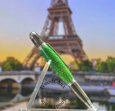 Pen Handmade Rollerball Green Matrix Pens Wood Gatsby 1307