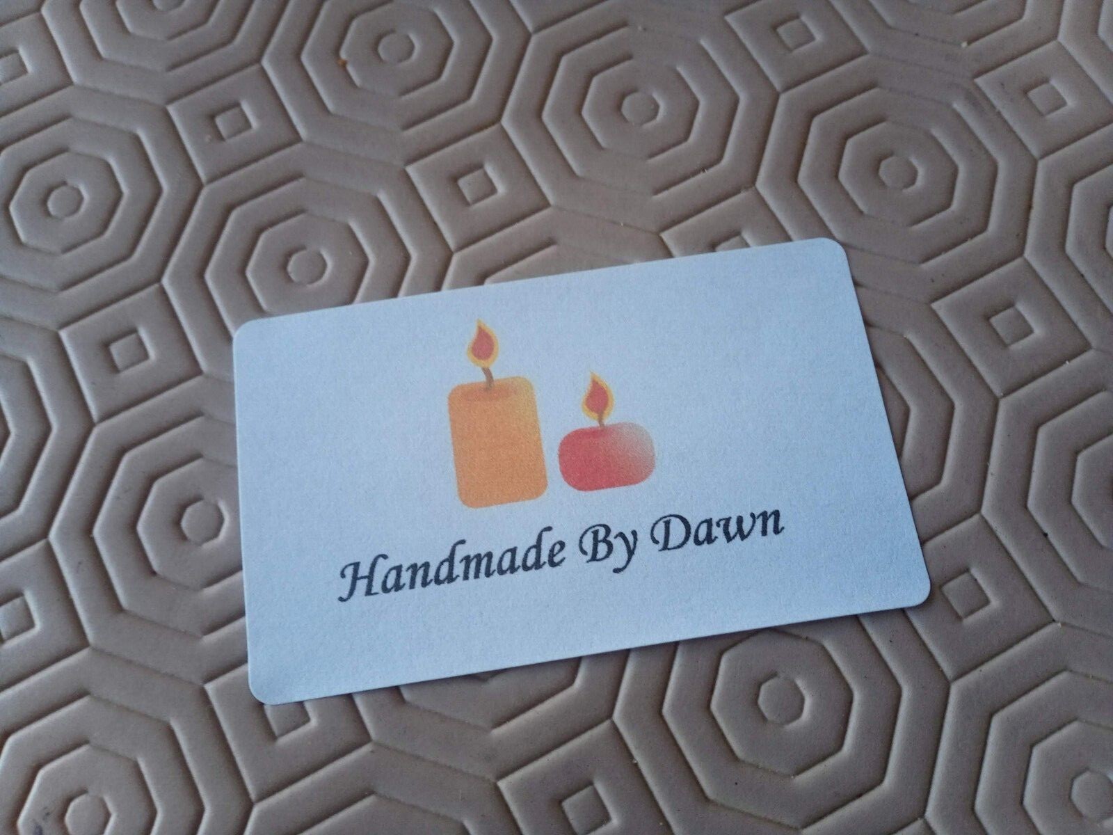 Hecho A Mano Por - Etiquetas De Artesanía Personalizadas Para Velas 21 Por Hoja