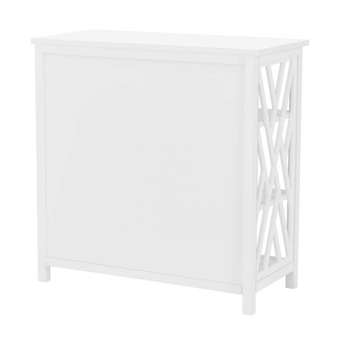 Alaterre Furniture Bath Storage 32"Freestanding Rectangular Wood Hardware White - Picture 5 of 6