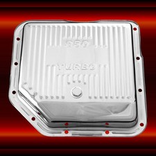Chrome Turbo 350 Gm Transmission Pan With Drain Plug Chevy Olds Pontiac Th350